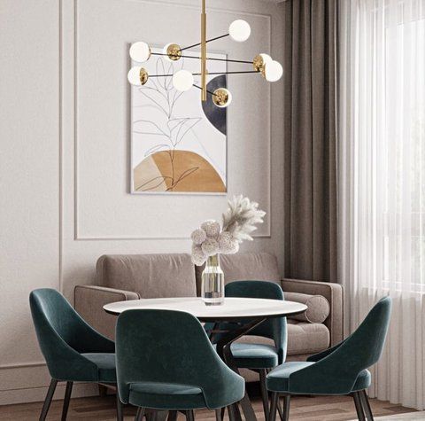 Люстра з плафонами Aria D90 8xE27 V4245 фото