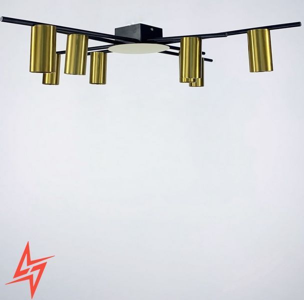 Сучасний стельовий світильник на 8 спотів кольору латунь AOC 5-8 V4246 фото