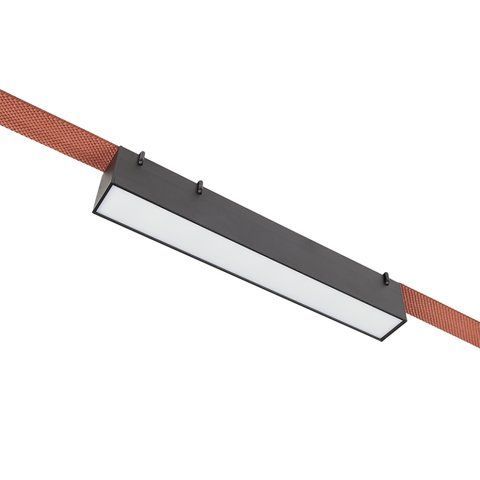 Трековий світильник лінія L26,5 10W 4000K для текстильної системи 48V Belt-Plusminus V8048 чорний LED 265х33х43 мм фото