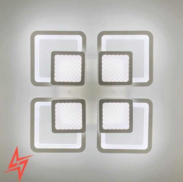Люстра LED на 4+4 квадрати в білому кольорі A 2727/4 RGB WT V2997 фото