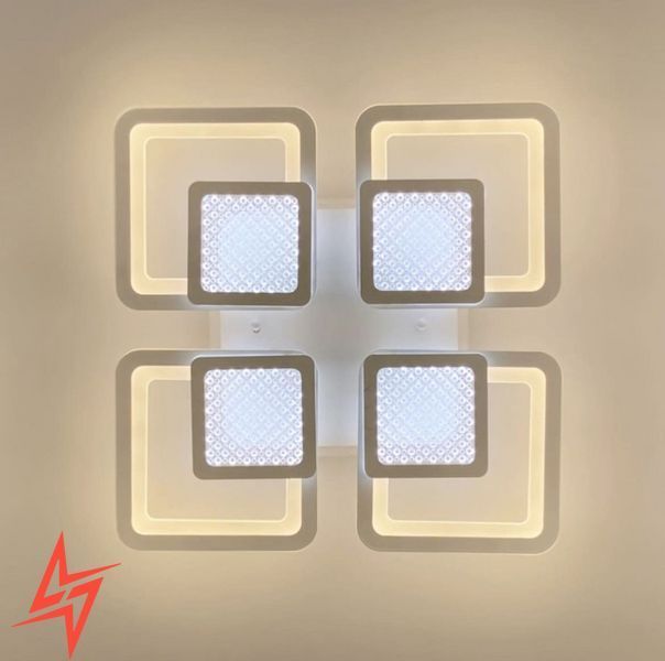 Люстра LED на 4+4 квадрати в білому кольорі A 2727/4 RGB WT V2997 фото