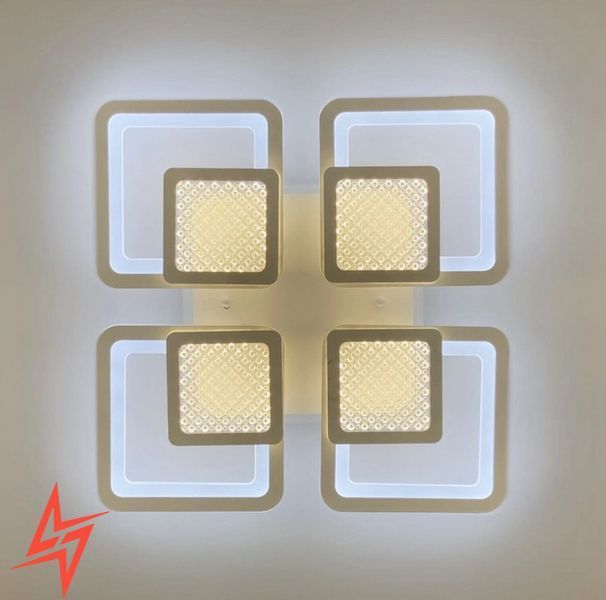 Люстра LED на 4+4 квадрати в білому кольорі A 2727/4 RGB WT V2997 фото