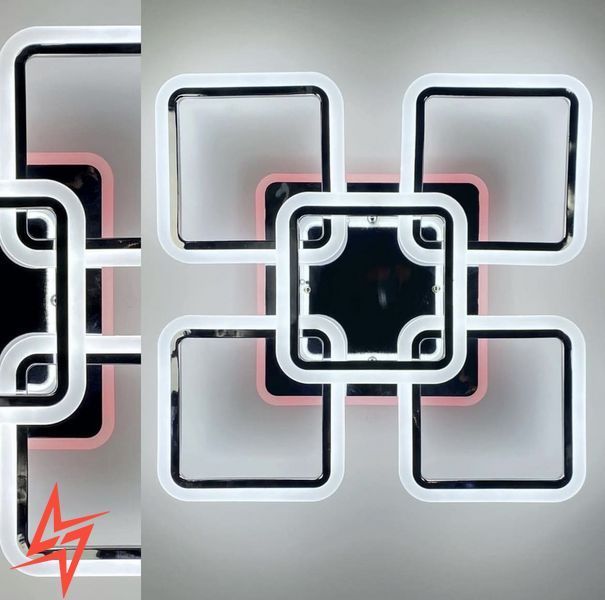 Стельова люстра LED на 4+1 ріжки квадратної форми A 2400/4+1 RGB CH V3099 фото