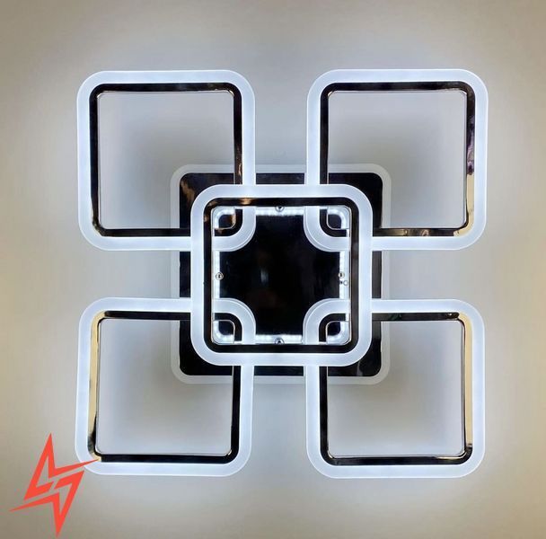 Стельова люстра LED на 4+1 ріжки квадратної форми A 2400/4+1 RGB CH V3099 фото