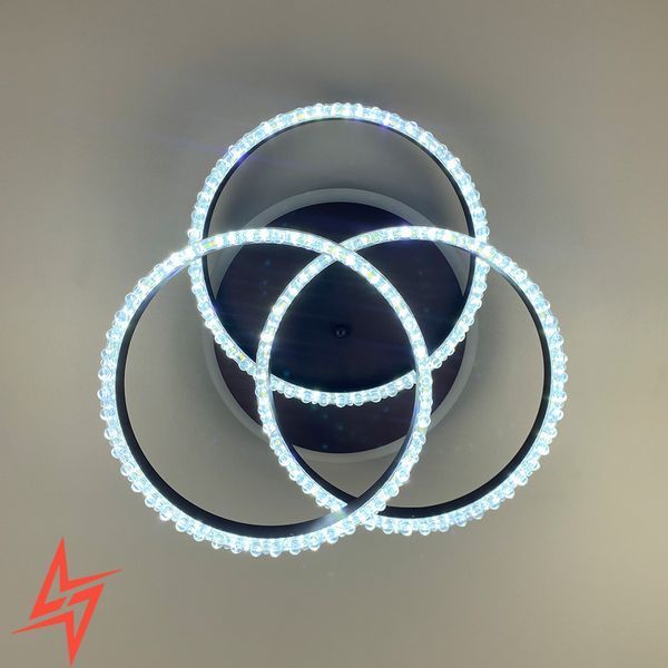 LED світильник coffee на 3 кільця з хромованою смужкою d30 см A 55063/3С RGB CF+CH V3104 фото