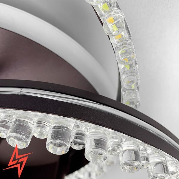 LED світильник coffee на 3 кільця з хромованою смужкою d30 см A 55063/3С RGB CF+CH V3104 фото