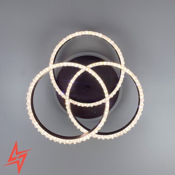 LED світильник coffee на 3 кільця з хромованою смужкою d30 см A 55063/3С RGB CF+CH V3104 фото