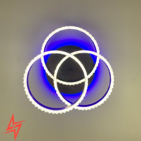 LED світильник coffee на 3 кільця з хромованою смужкою d30 см A 55063/3С RGB CF+CH V3104 фото