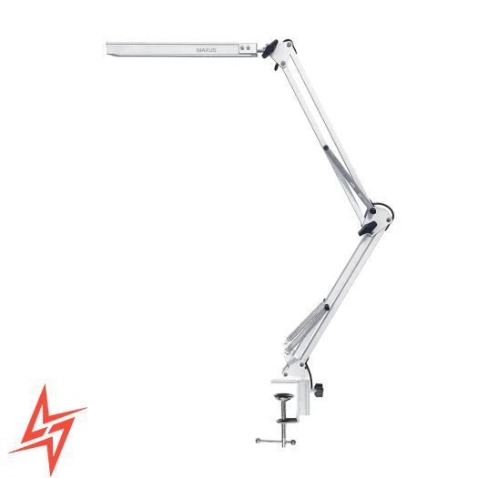 Лампа на струбцині MAXUS Desk Lamp 10W 3CCT Metal CLIP WH 1-MDL-10W-MCLW V5489 фото