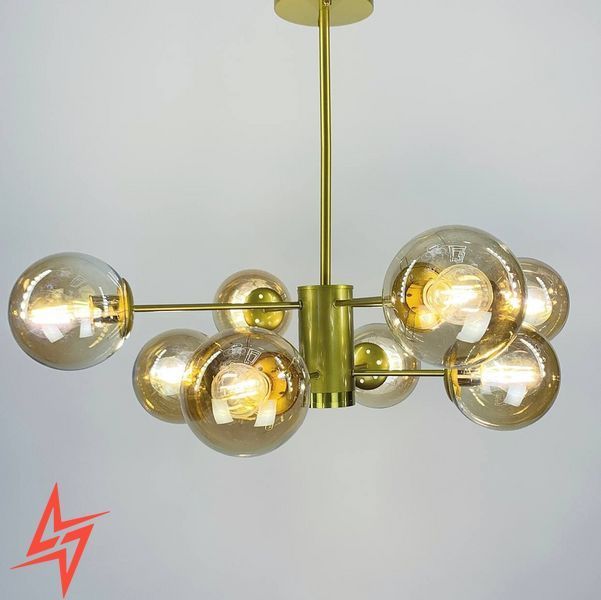Стельова люстра на 6/8 та 12 плафонів у корпусі золотого кольору K 20 V4212 фото