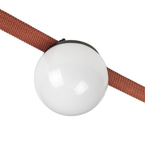Трековий світильник куля D9,5 6W 4000K пластик для текстильної системи 48V Belt-Plusminus V8067 білий LED 95 мм фото