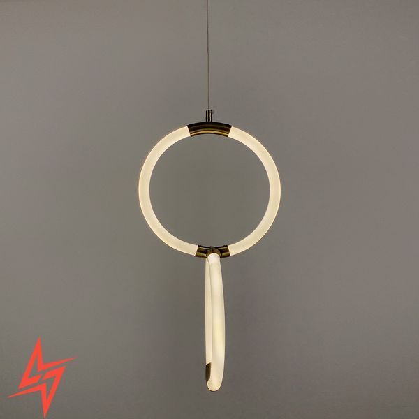 Дизайнерський латунний підвіс подвійний круг з гнучкою LED стрічкою Mj 60/2 V1122 фото