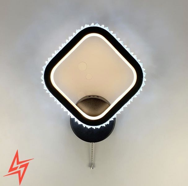 Сучасне LED бра в чорному кольорі 77073-1S BK V4225 фото