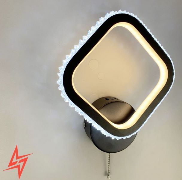 Сучасне LED бра в чорному кольорі 77073-1S BK V4225 фото
