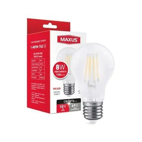 Лампа світлодіодна A60 FM 8W 4100K 220V E27 Frosted 1-MFM-762 V5528 фото