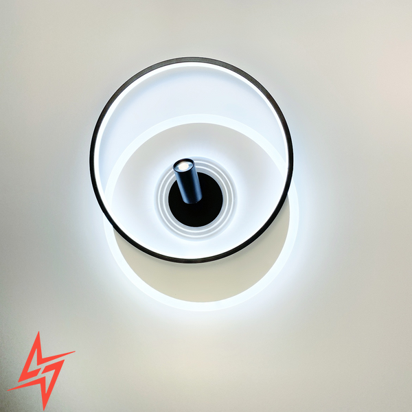 Стельова дизайнерська люстра LED MJ 50-500 BK+WT V1577 фото