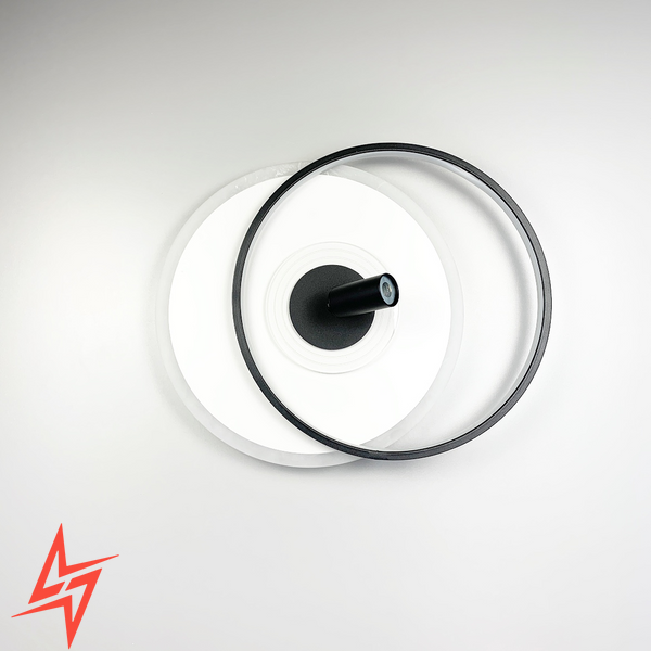 Стельова дизайнерська люстра LED MJ 50-500 BK+WT V1577 фото