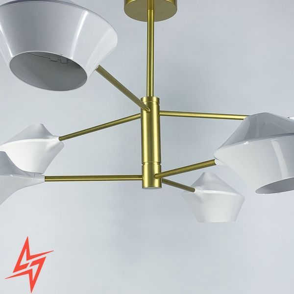 Оригінальна стельова люстра Lumina Deco у золотому каркасі H 690/6 SGD V2428 фото