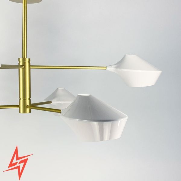 Оригінальна стельова люстра Lumina Deco у золотому каркасі H 690/6 SGD V2428 фото