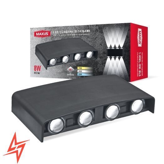 Світильник світлодіодний MAXUS MWL 8W 3CCT IP65 BL Square 1-MWL-8W-BLS V1532 фото