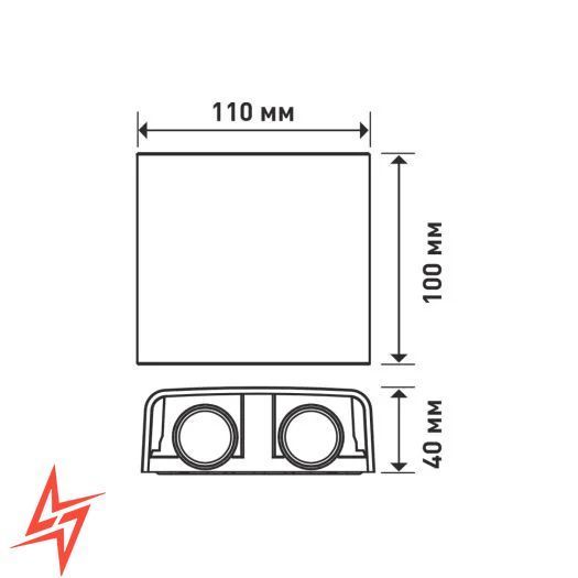Світильник світлодіодний MAXUS MWL 4W 3CCT IP65 BL Square 1-MWL-4W-BLS V1534 фото