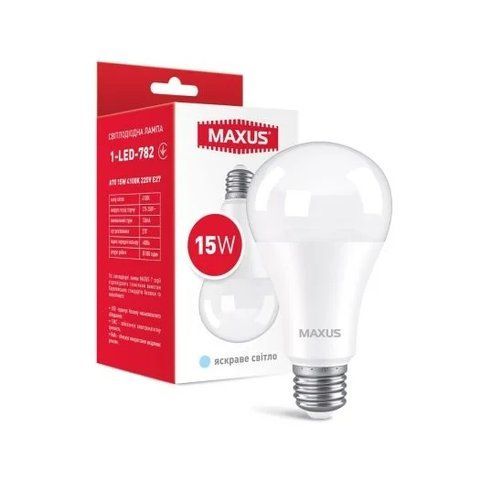 Лампа світлодіодна A70 15W 4100K 220V E27 1-LED-782 V6392 фото