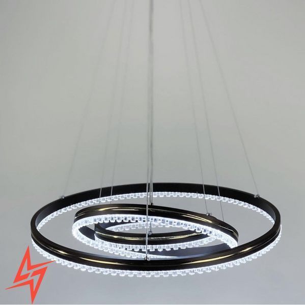 LED люстра кольору coffee на 3 кільця з золотистою смужкою A 55060/3P CF+GD V3091 фото