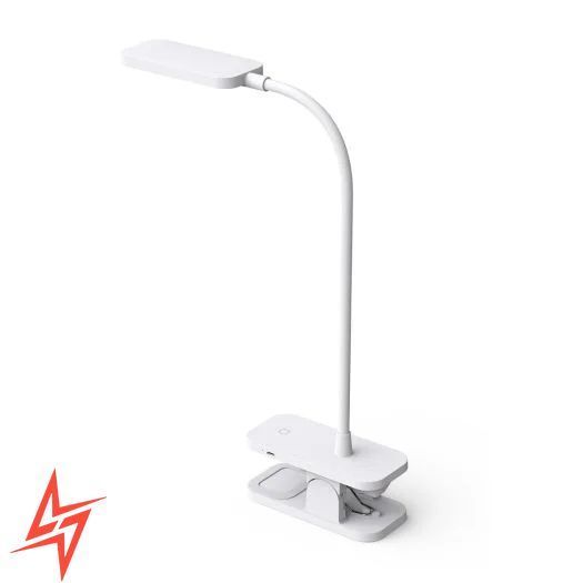 Лампа на кліпсі з акумулятором Desk Lamp 5W 5000K WH CLIP Battery 1-MDL-5W-CLIP V5494 фото