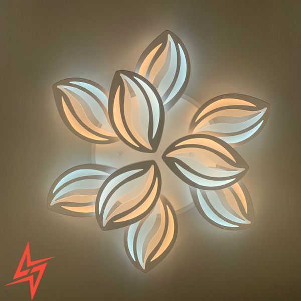 Стельова LED люстра біла на 9 пелюсток A 2325/6+3 WT фото