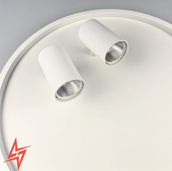 Стельова люстра LED в білому корпусі з направляючими спотами C 13/500 V1592 фото