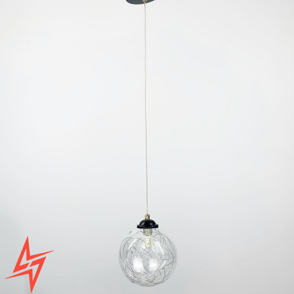 Підвіс Transparent Bubbles з плафоном з металевою хромованою ниткою 371/1 V1793 фото