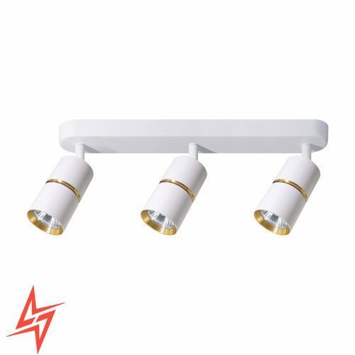 Накладний поворотний світильник Ardero BAMBOO 3 GU10 білий+золото ML312-3 WT+GD фото