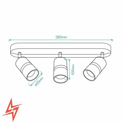 Накладний поворотний світильник Ardero BAMBOO 3 GU10 білий+золото ML312-3 WT+GD фото